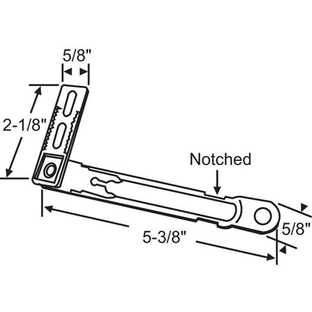Strybuc Die Cast Bracket with Arm 39-497